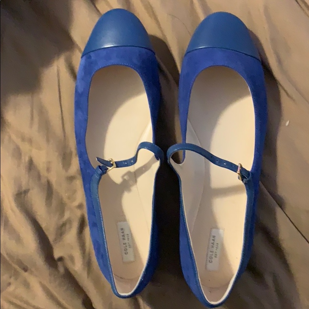 Suede Mary Jane flats